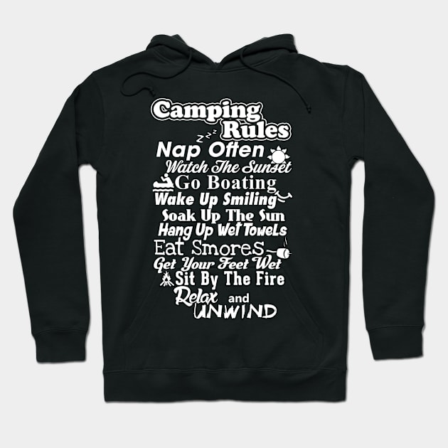 Camping Rules Hoodie by Andreeastore  